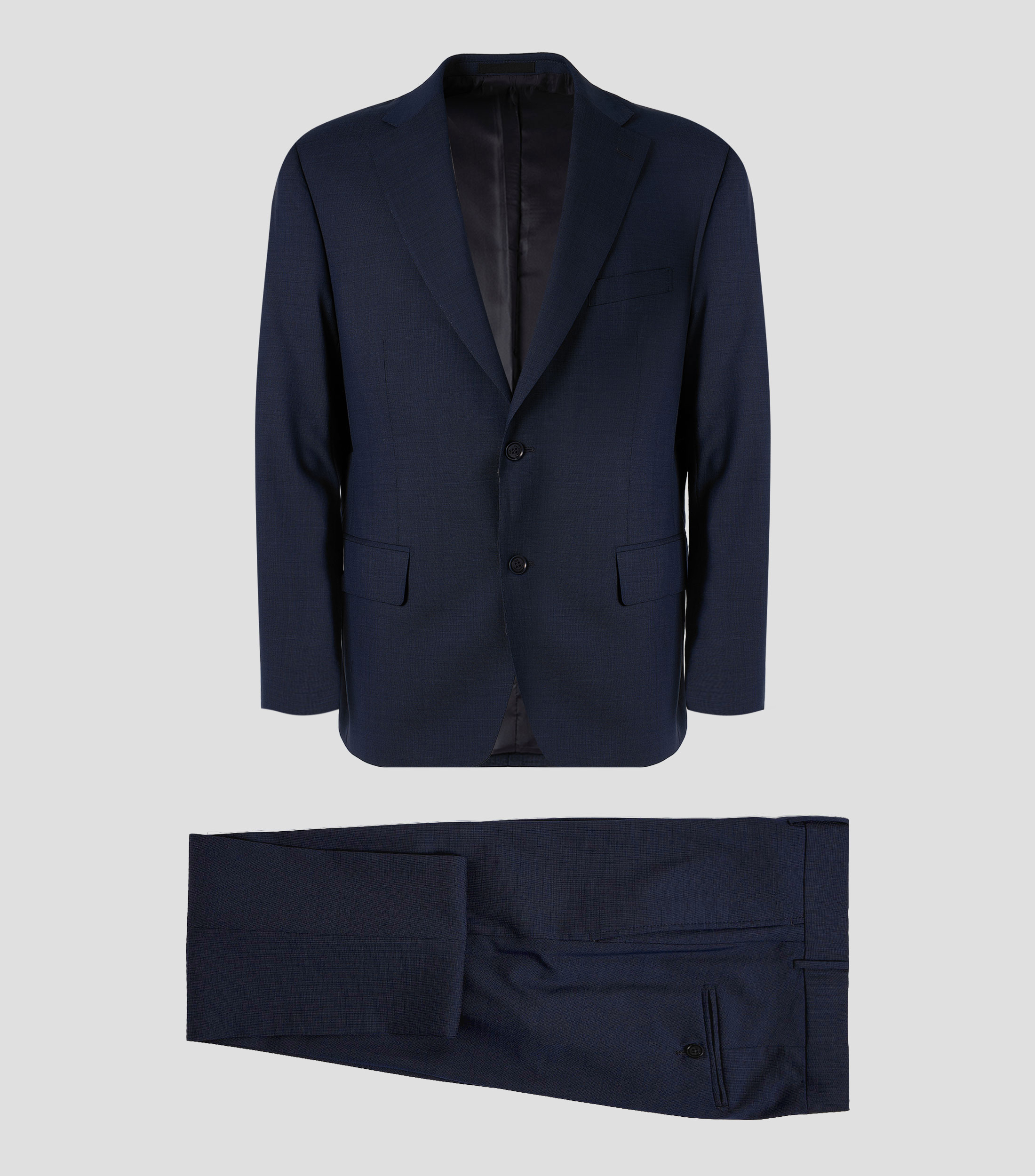 Traje de lana corte regular liso Hombre